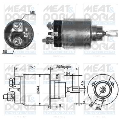 Obrázok Elektromagnetický spínač pre żtartér MEAT & DORIA  46074