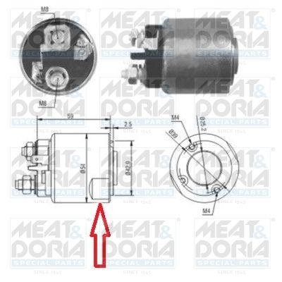 Obrázok Elektromagnetický spínač pre żtartér MEAT & DORIA  46085