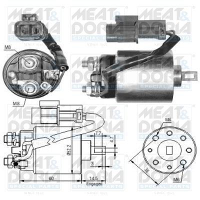 Obrázok Elektromagnetický spínač pre żtartér MEAT & DORIA  46088