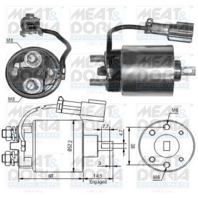 Obrázok Elektromagnetický spínač pre żtartér MEAT & DORIA  46091