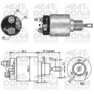 Obrázok Elektromagnetický spínač pre żtartér MEAT & DORIA  46103