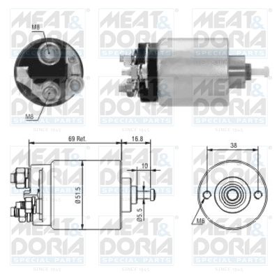 Obrázok Elektromagnetický spínač pre żtartér MEAT & DORIA  46104