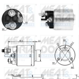 Obrázok Elektromagnetický spínač pre żtartér MEAT & DORIA  46113