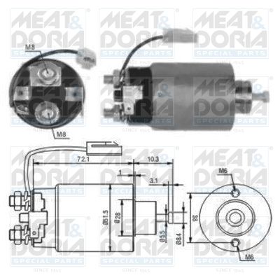 Obrázok Elektromagnetický spínač pre żtartér MEAT & DORIA  46114
