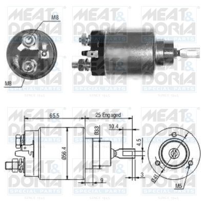 Obrázok Elektromagnetický spínač pre żtartér MEAT & DORIA  46115