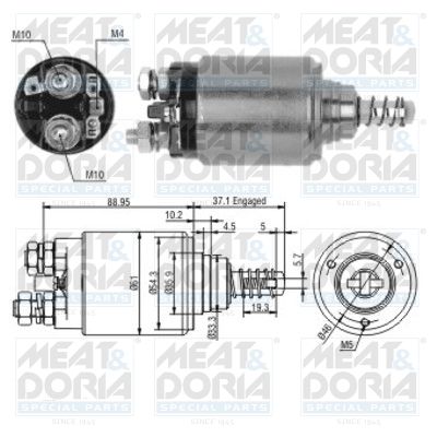 Obrázok Elektromagnetický spínač pre żtartér MEAT & DORIA  46116
