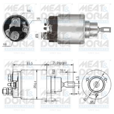 Obrázok Elektromagnetický spínač pre żtartér MEAT & DORIA  46117