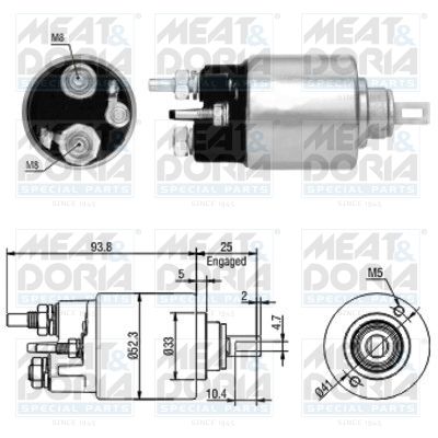 Obrázok Elektromagnetický spínač pre żtartér MEAT & DORIA  46118