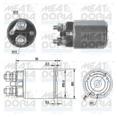 Obrázok Elektromagnetický spínač pre żtartér MEAT & DORIA  46120