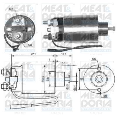 Obrázok Elektromagnetický spínač pre żtartér MEAT & DORIA  46127