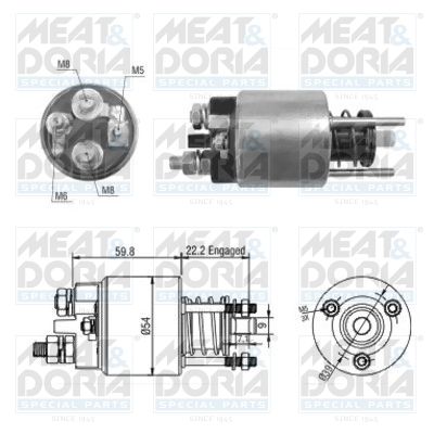 Obrázok Elektromagnetický spínač pre żtartér MEAT & DORIA  46134