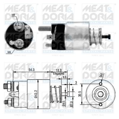 Obrázok Elektromagnetický spínač pre żtartér MEAT & DORIA  46135