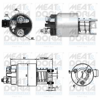 Obrázok Elektromagnetický spínač pre żtartér MEAT & DORIA  46136