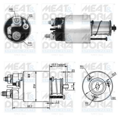Obrázok Elektromagnetický spínač pre żtartér MEAT & DORIA  46139