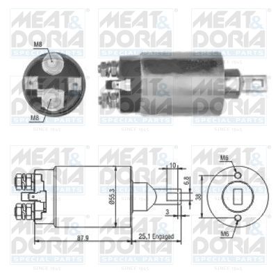 Obrázok Elektromagnetický spínač pre żtartér MEAT & DORIA  46143