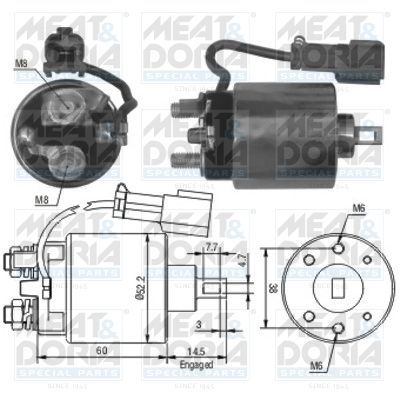 Obrázok Elektromagnetický spínač pre żtartér MEAT & DORIA  46150