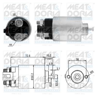 Obrázok Elektromagnetický spínač pre żtartér MEAT & DORIA  46156