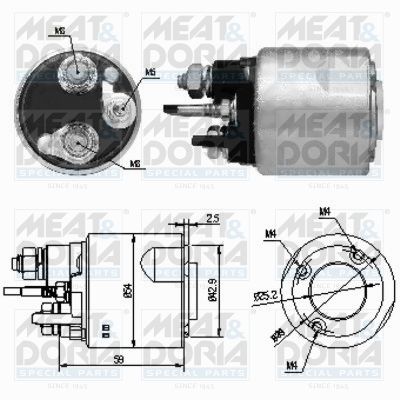 Obrázok Elektromagnetický spínač pre żtartér MEAT & DORIA  46159