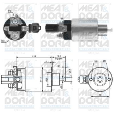 Obrázok Elektromagnetický spínač pre żtartér MEAT & DORIA  46161