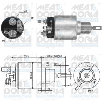 Obrázok Elektromagnetický spínač pre żtartér MEAT & DORIA  46164