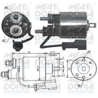 Obrázok Elektromagnetický spínač pre żtartér MEAT & DORIA  46175
