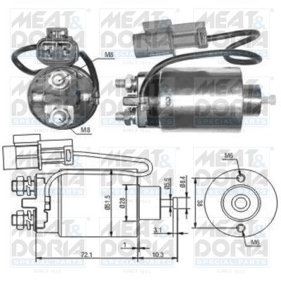 Obrázok Elektromagnetický spínač pre żtartér MEAT & DORIA  46180