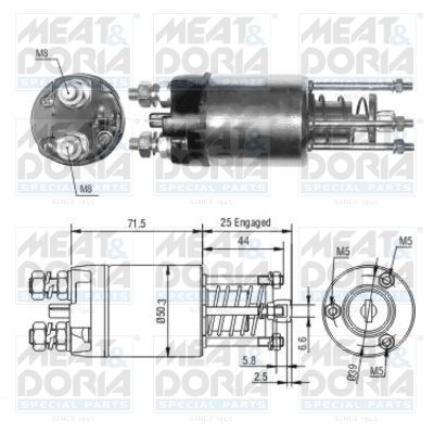 Obrázok Elektromagnetický spínač pre żtartér MEAT & DORIA  46188