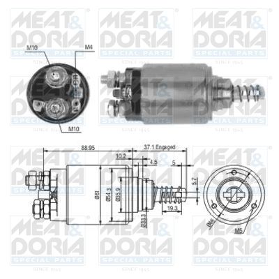 Obrázok Elektromagnetický spínač pre żtartér MEAT & DORIA  46191