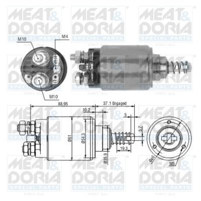 Obrázok Elektromagnetický spínač pre żtartér MEAT & DORIA  46192