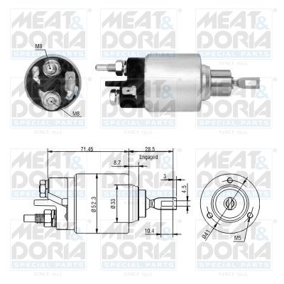 Obrázok Elektromagnetický spínač pre żtartér MEAT & DORIA  46197