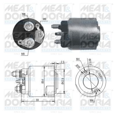 Obrázok Elektromagnetický spínač pre żtartér MEAT & DORIA  46203