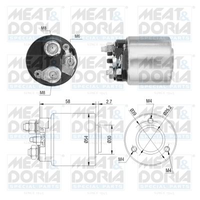 Obrázok Elektromagnetický spínač pre żtartér MEAT & DORIA  46212
