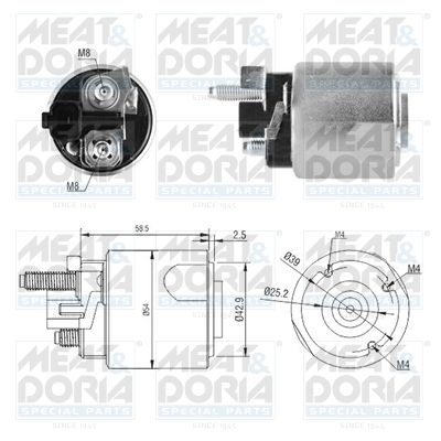 Obrázok Elektromagnetický spínač pre żtartér MEAT & DORIA  46224
