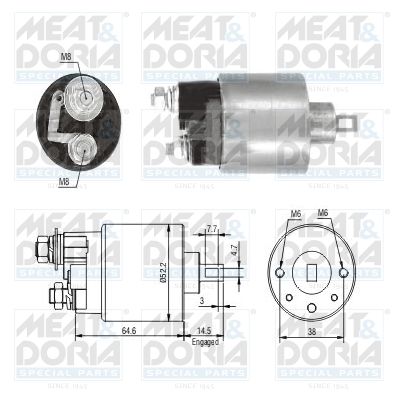 Obrázok Elektromagnetický spínač pre żtartér MEAT & DORIA  46235