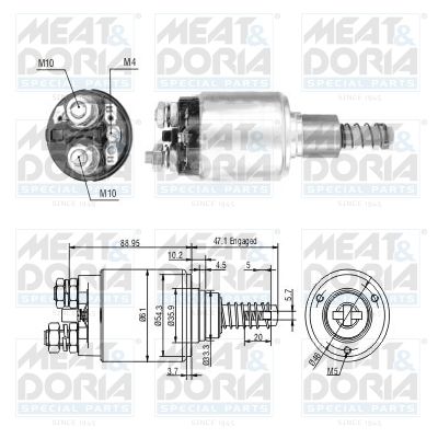 Obrázok Elektromagnetický spínač pre żtartér MEAT & DORIA  46239