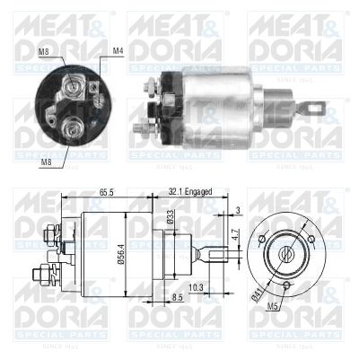Obrázok Elektromagnetický spínač pre żtartér MEAT & DORIA  46244