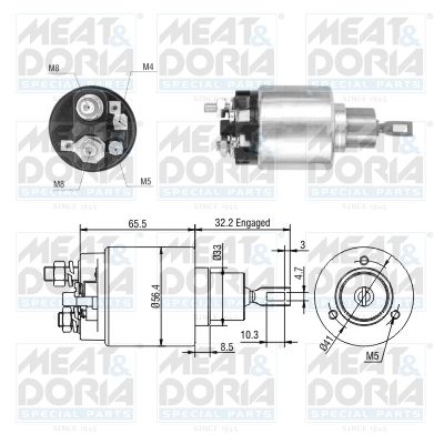 Obrázok Elektromagnetický spínač pre żtartér MEAT & DORIA  46258