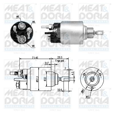 Obrázok Elektromagnetický spínač pre żtartér MEAT & DORIA  46264