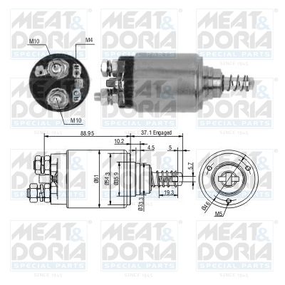 Obrázok Elektromagnetický spínač pre żtartér MEAT & DORIA  46268