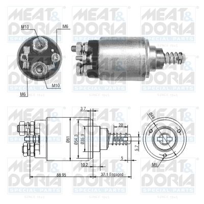 Obrázok Elektromagnetický spínač pre żtartér MEAT & DORIA  46272
