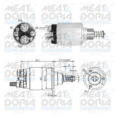 Obrázok Elektromagnetický spínač pre żtartér MEAT & DORIA  46275