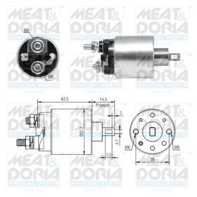 Obrázok Elektromagnetický spínač pre żtartér MEAT & DORIA  46292