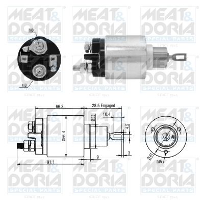 Obrázok Elektromagnetický spínač pre żtartér MEAT & DORIA  46303
