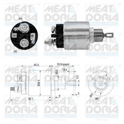 Obrázok Elektromagnetický spínač pre żtartér MEAT & DORIA  46306