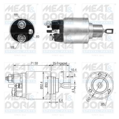 Obrázok Elektromagnetický spínač pre żtartér MEAT & DORIA  46308