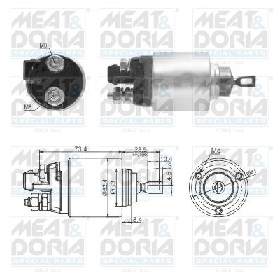 Obrázok Elektromagnetický spínač pre żtartér MEAT & DORIA  46309