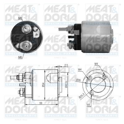 Obrázok Elektromagnetický spínač pre żtartér MEAT & DORIA  46310