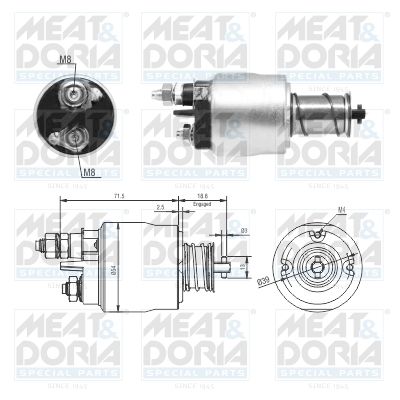 Obrázok Elektromagnetický spínač pre żtartér MEAT & DORIA  46311