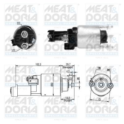 Obrázok Elektromagnetický spínač pre żtartér MEAT & DORIA  46315