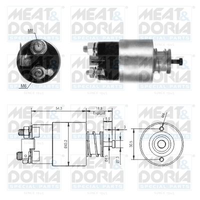 Obrázok Elektromagnetický spínač pre żtartér MEAT & DORIA  46317